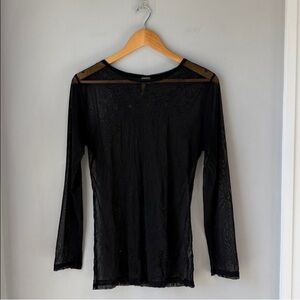 Comfy USA Sheer Black Mesh Crinkle Fabric